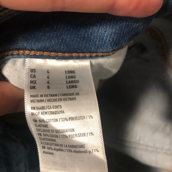 American eagle jeans size 4 long - Picture 3 of 3